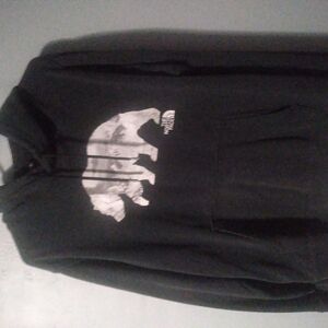 The North Face Black Hoodie with Bear Graphic